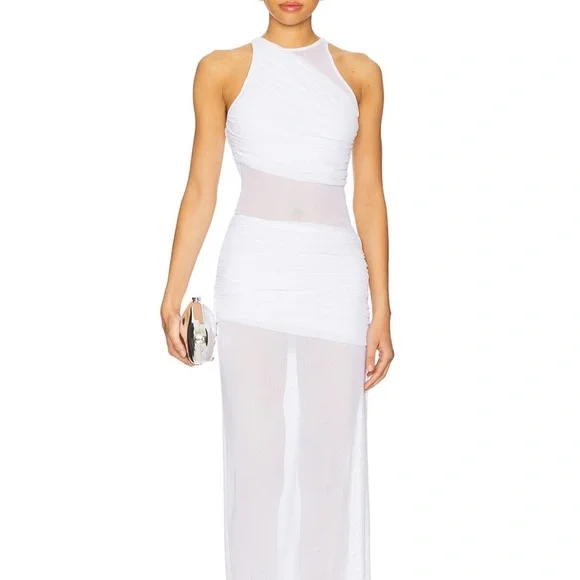 Superdown White Sheer Maxi Dress - Picture 2 of 2
